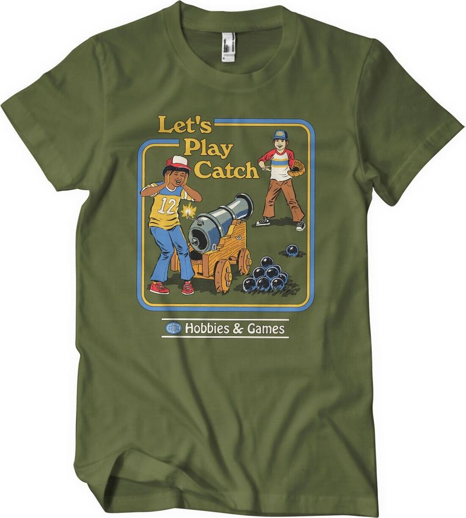 Let's Play Catch T-Shirt - Small - Olive