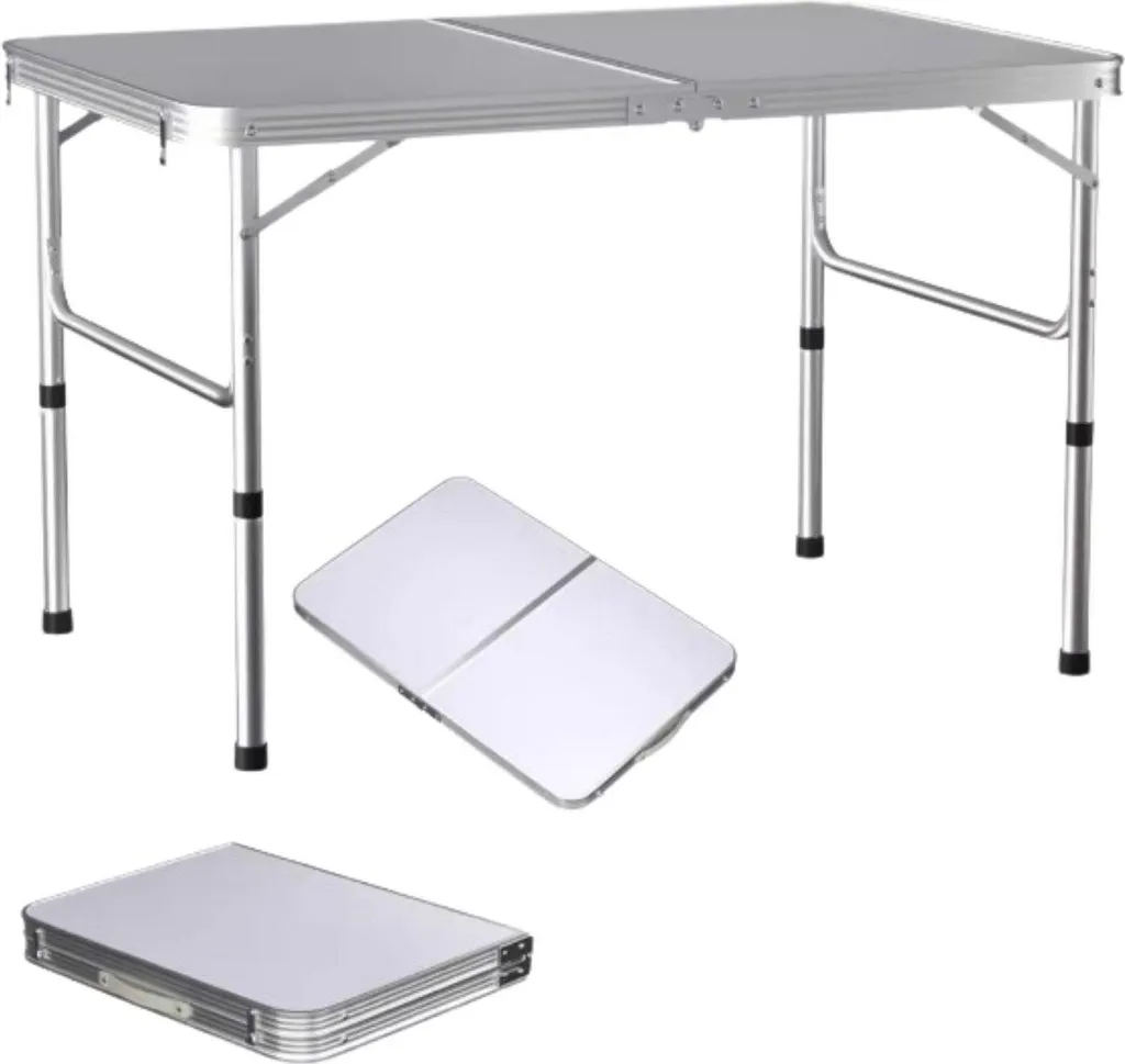 Table pliante de pique-nique Vareo 90x60 cm en aluminium réglable