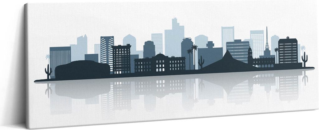Stadt Phoenix USA – Leinwandbild Wandbild – 125x50 cm – Leinwandbilder – Wandbilder – Schlafzimmer – Flur