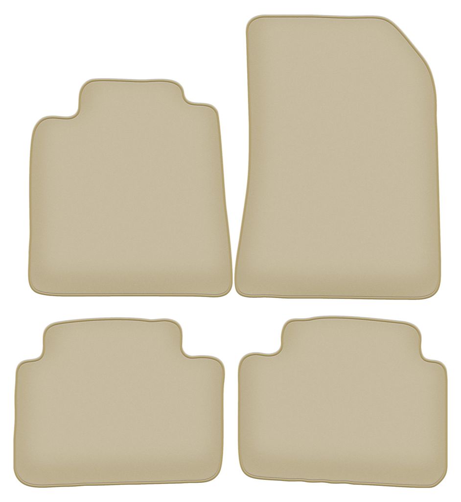 Velours-Fußmatten PREMIUM beige passend für Renault Vel Satis (2001-2010, Liftback, Fließheck) – mit Befestigungen – passgenau