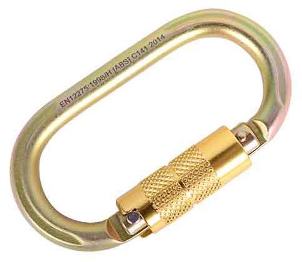 ABS PSA Absturzsicherung Karabinerhaken TwinLock 20mm Stahl Bruchwerte geschlossen 25kN