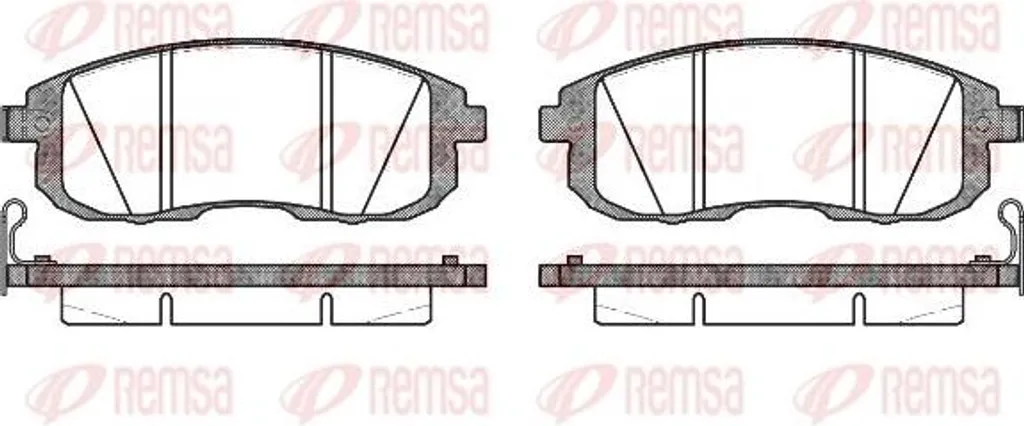 Jeu de Plaquettes de Frein à Disque REMSA 0293.14 pour Nissan Teana