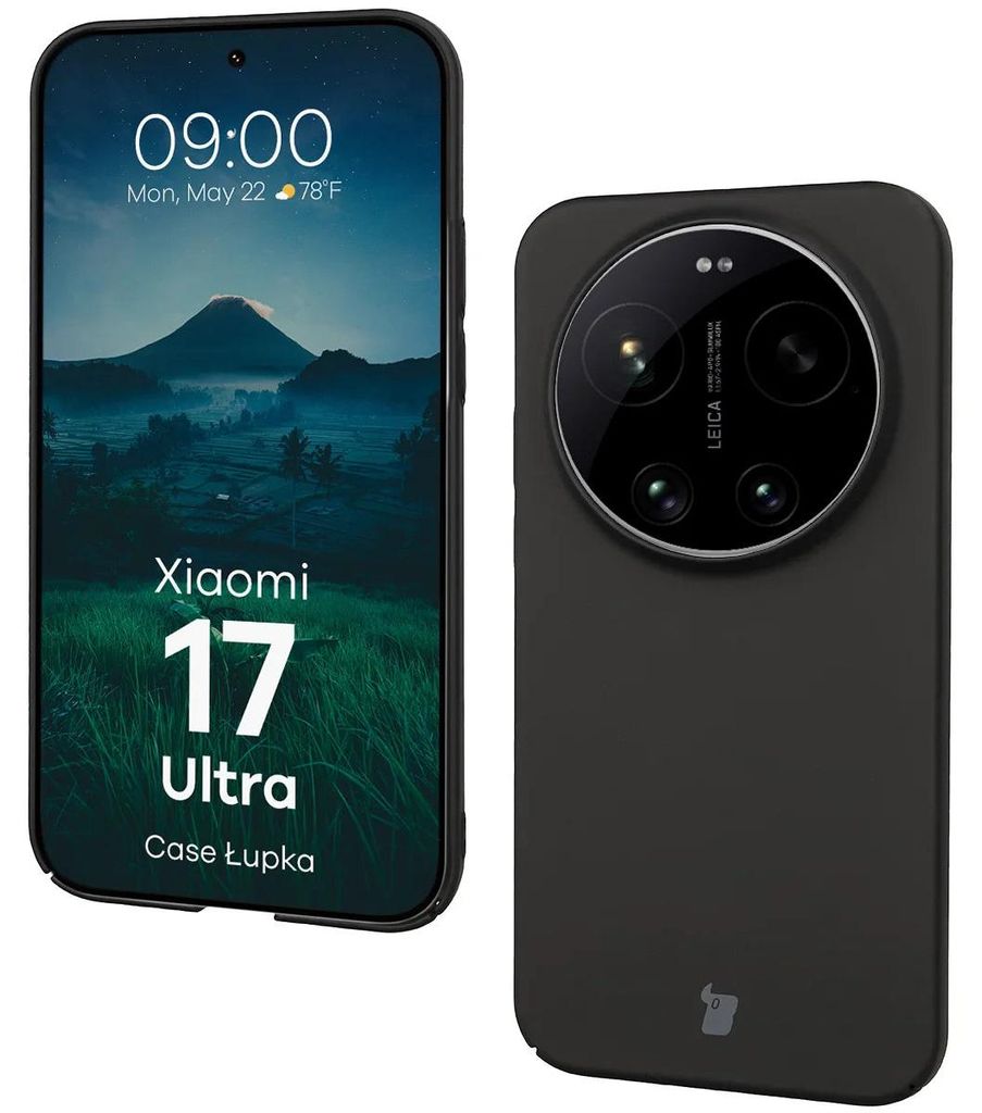 Handyhülle für Xiaomi 17 Ultra, Bizon Case Lupka, Schwarz