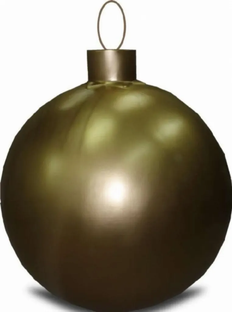 Boule de Noël or 100cm incassable en GFK pour décor extérieur durable