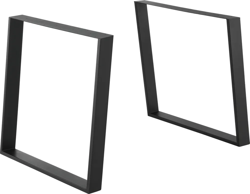 Pied de table stable anti-vibration en acier noir mat dimensions 75x72cm