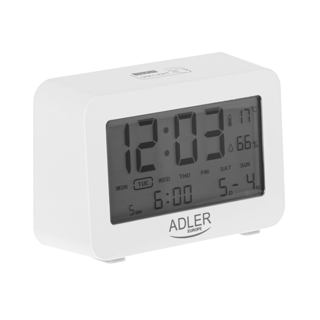 Wecker elektronisch Temperatur Feuchtigkeit AD1196W Produktbild 