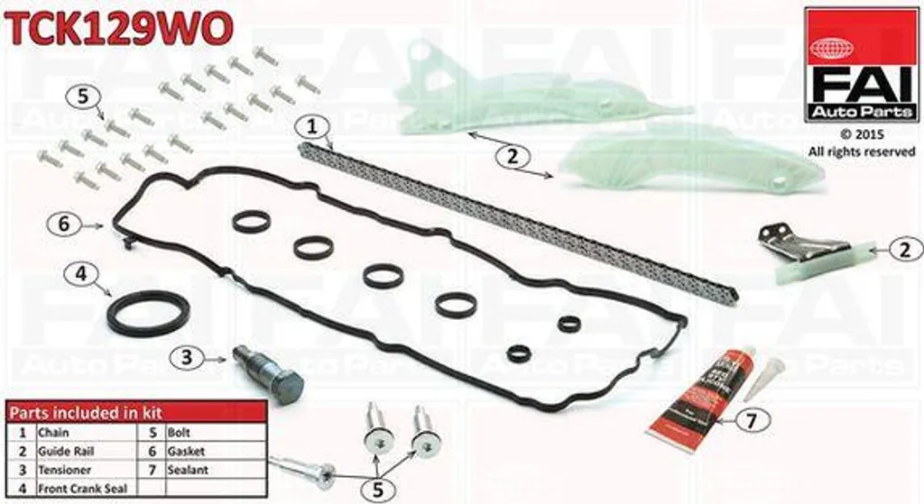 Chaîne de distribution renforcée TCK129WO compatible moteurs THP et VTI