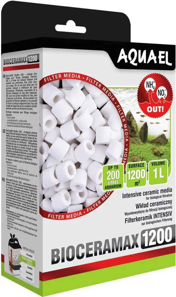 BioCeraMAX 1200 Aquael 1000ml | Filtro Acquario Ceramica Sinterizzata