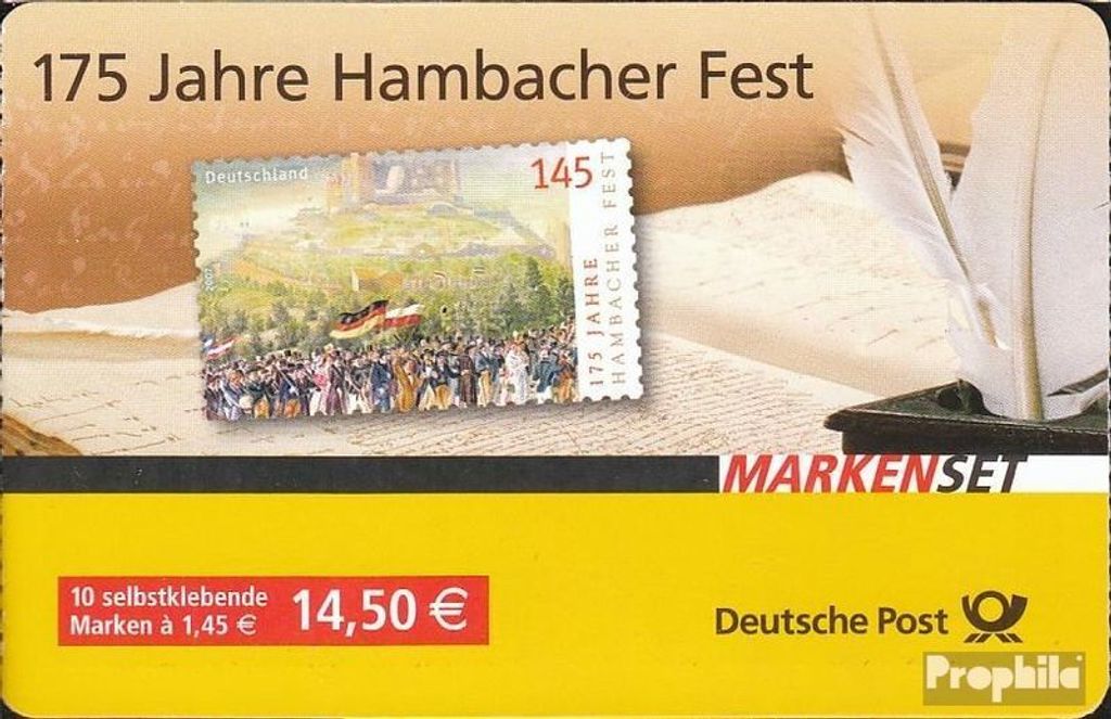 Briefmarken BRD (BR.Deutschland) 2007 Mi MH68a (kompl.Ausg.) postfrisch Hambacher Fest