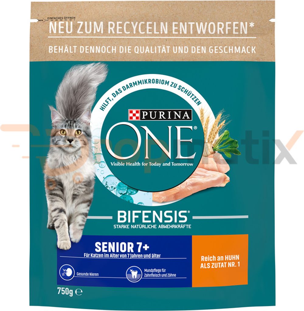 Purina ONE BIFENSIS Senior 7+ Reich an Huhn & Produktbild 