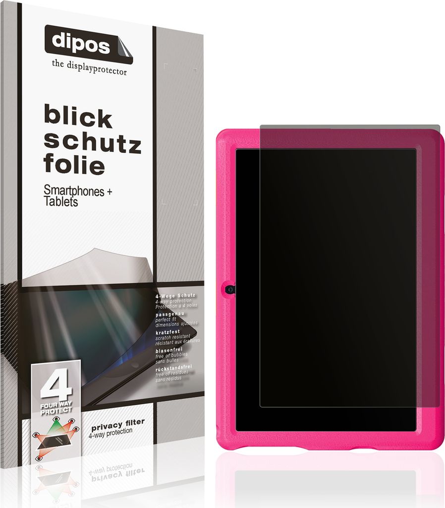 Blickschutzfolie für Bufo Kids Tablet KT1006 10 Zoll matt Schutzfolie Folie Display Schutz dipos