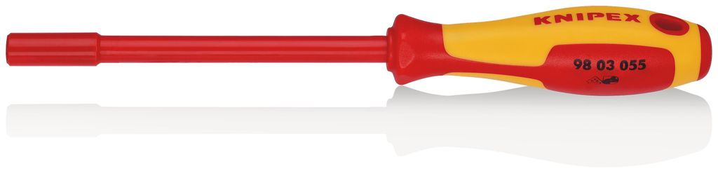 Knipex Steckschlüssel SW 5,5mm innensechskant brüniert isolierender 2 Komponenten-Griff - 98 03 055