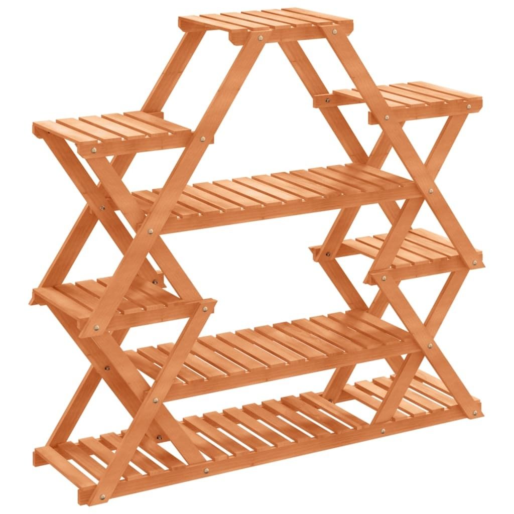 vidaXL Stojak na kwiaty 110x25x105 cm z litego drewna Zdjęcie produktu 