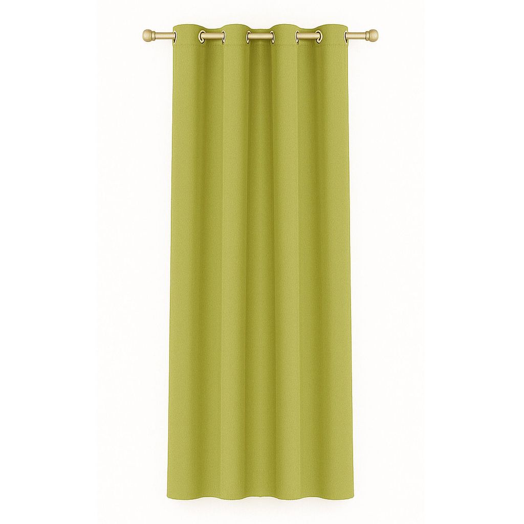 Zelená záclona 140 x 175 cm s očky – neprůhledná záclona z Obrázek produktu 