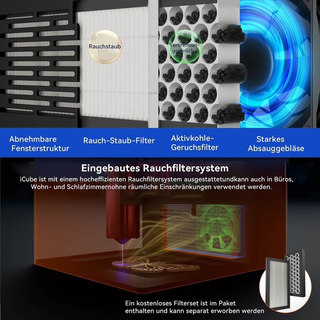 SCULPFUN iCube Pro 5W Graviermaschine mit Lightburn Produktbild 7