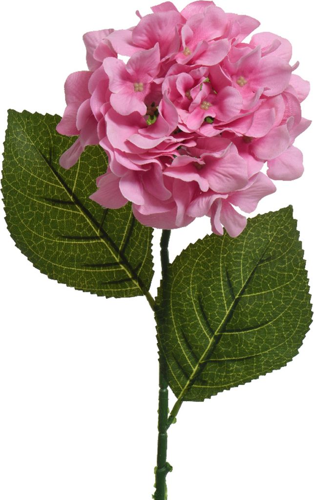 Kunstblumen Hortensie mit Stiel 66cm Rosa