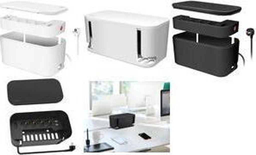 LogiLink Kabelbox mit Steckdosenleiste 5-fach weiß Produktbild 10