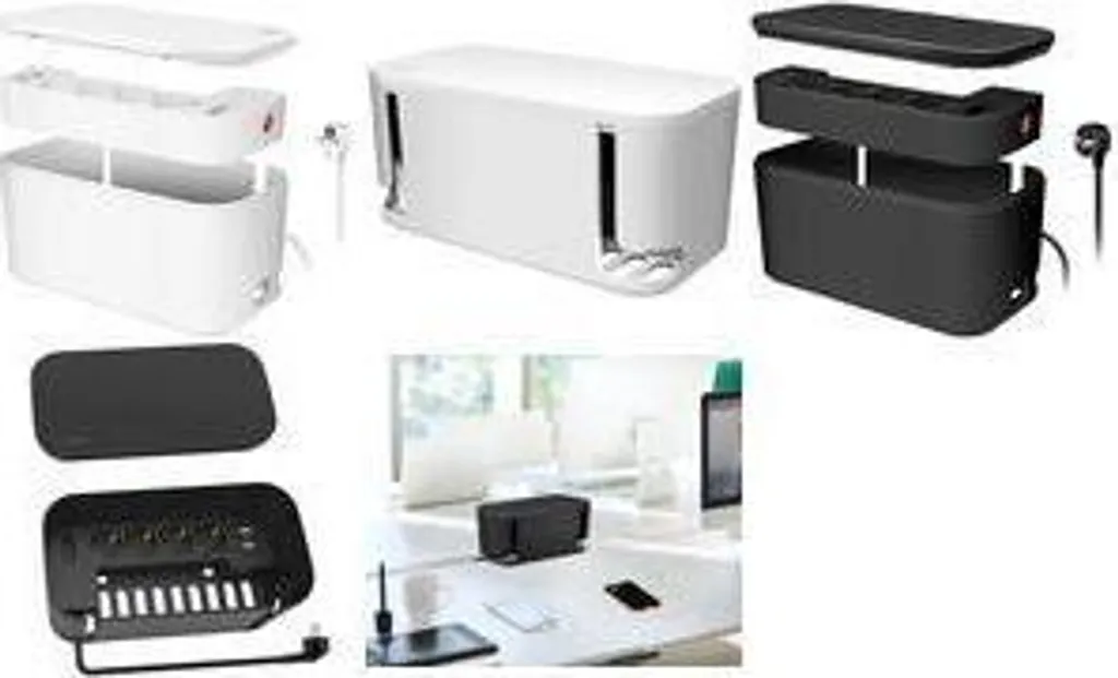 Cache-câbles électrique noir avec station de recharge USB rapide intégrée - 9