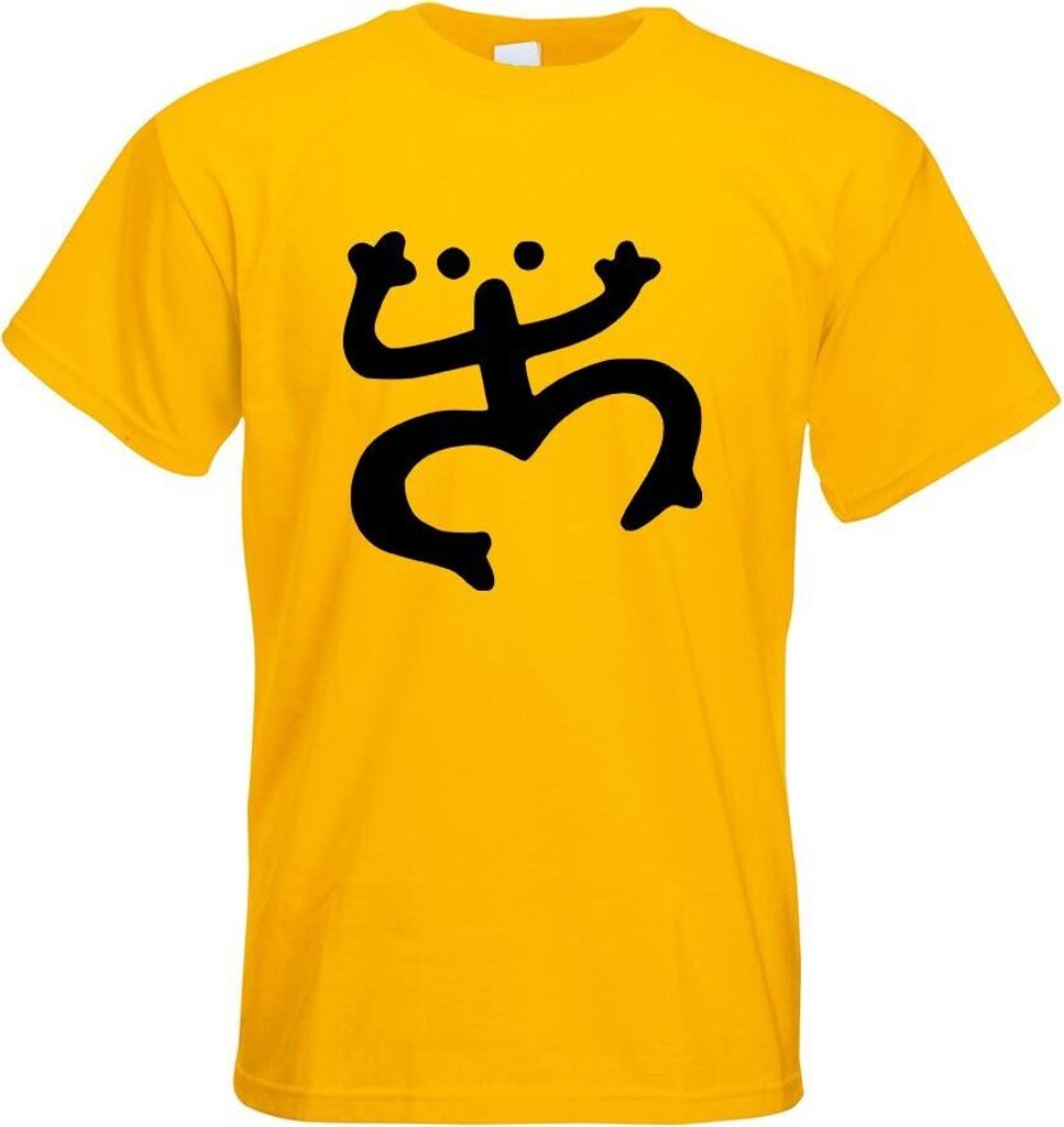 Kiwistar - T-Shirt - gelb - Coqui Frog Symbol Motiv Bedruckt Funshirt Design Print - mit Motiv Bedruckt - Funshirt Design - Sport - Freizeit - Herr...