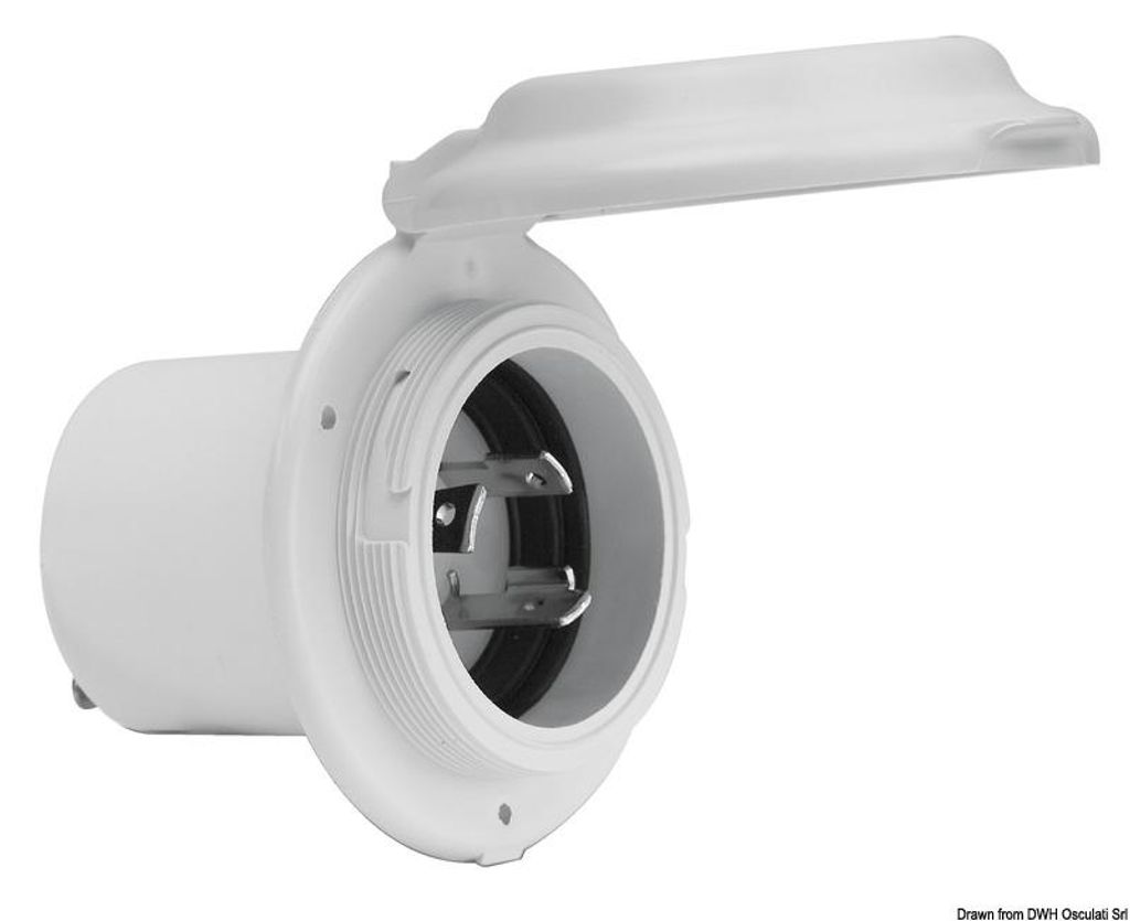 Marinco Valox 16-30 A Steckdose runde Front - Osculati Produktbild 