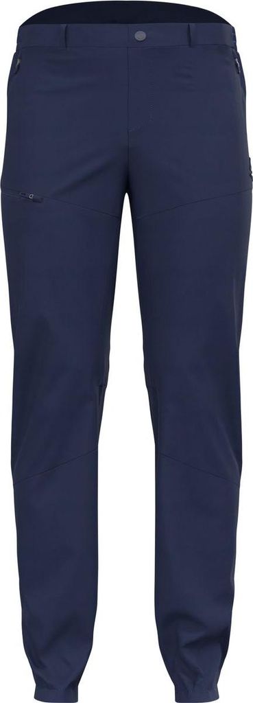 Dunkelblaue Odlo Ascent Light Wanderhose mit Reißverschlusstaschen und elastischem Bund