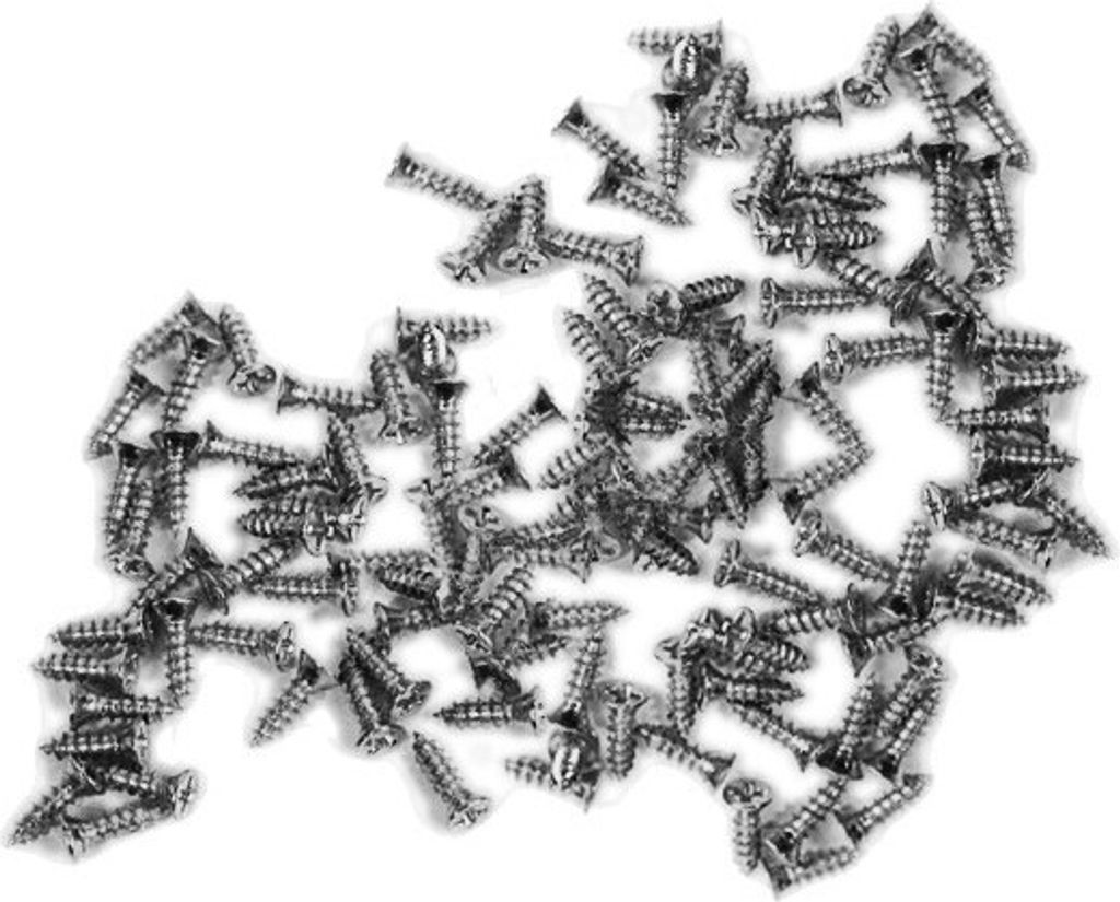 Set mit 300 Minischrauben (2,5x10 mm, versenkt, silberfarben)