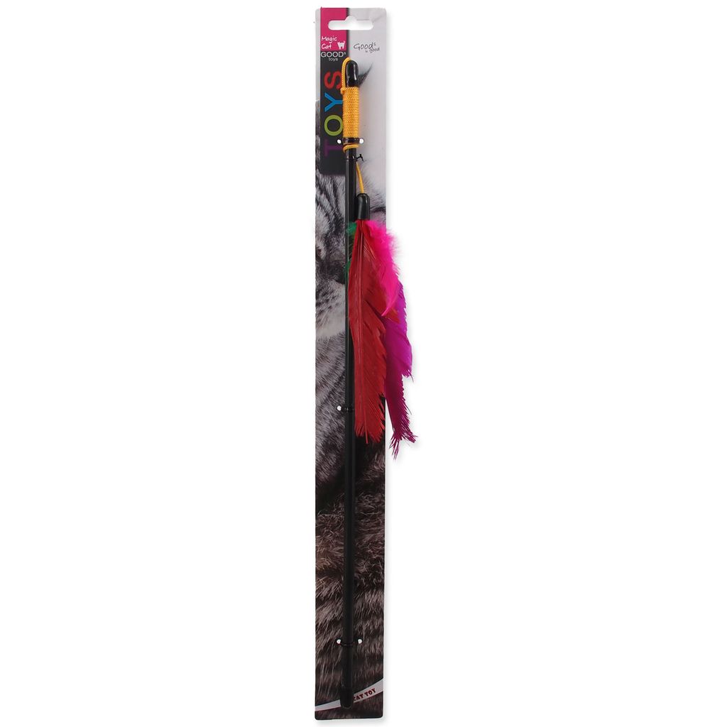 Magic Cat speelstok met veertjes, 45 cm Productafbeelding 