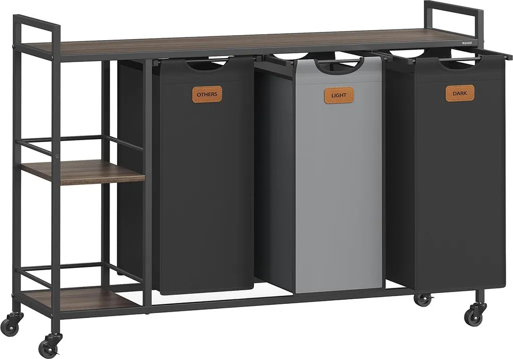 Trieur à linge 3 compartiments idéal pour organiser la lessive familiale