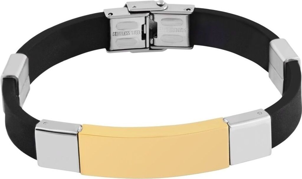Akzent Das Schmuckarmband aus Kautschuk und Edelstahl in Produktbild 