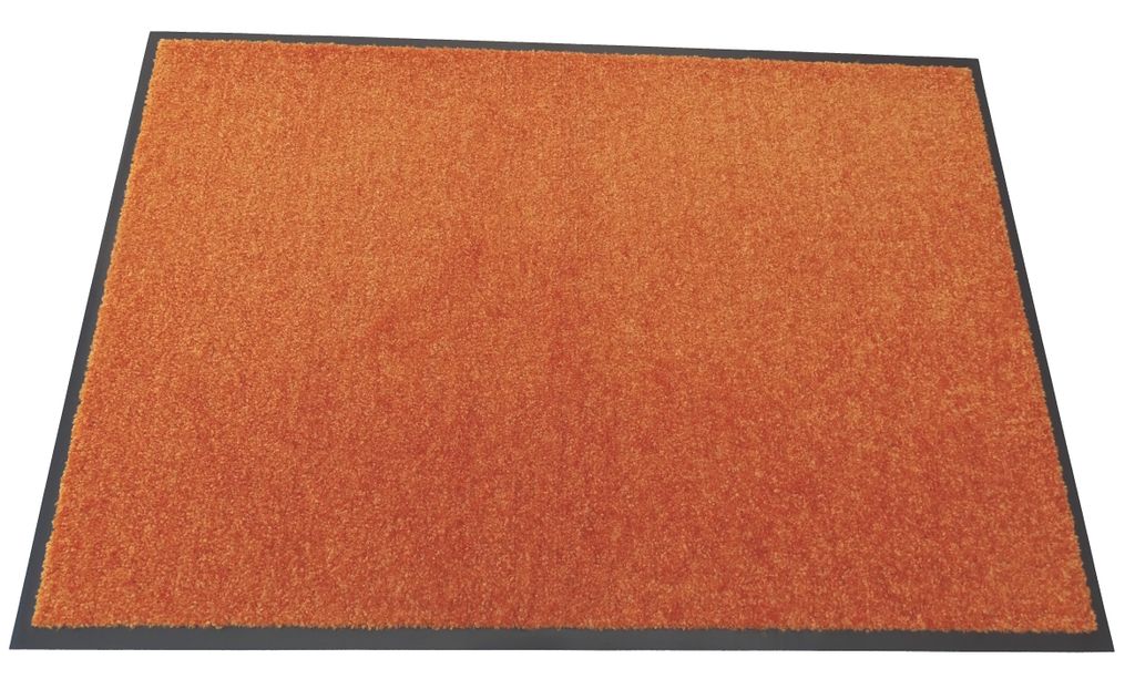 Mertex Schmutzfangmatte waschbar Kiel orange ca. 60 x 90 cm mit umlaufenden Rand Türmatte Sauberlauf Schmutzmatte Fußabstreifer