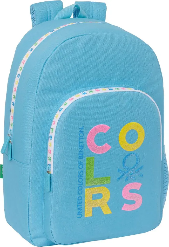 Zaino Scuola Benetton Spring Celeste 30x46x14cm - Acquista Online Ora