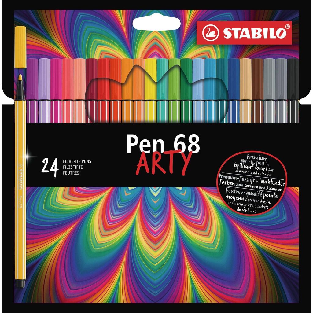 STABILO Pen 68 ARTY, 24 barva/barev, Vícebarevný, Kuličkový Obrázek produktu 