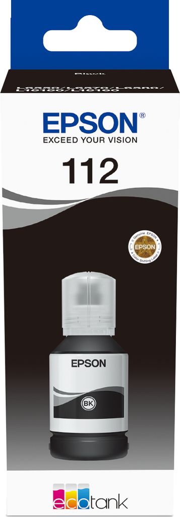 Epson 112 EcoTank Pigment Black ink bottle, Originální, Obrázek produktu 