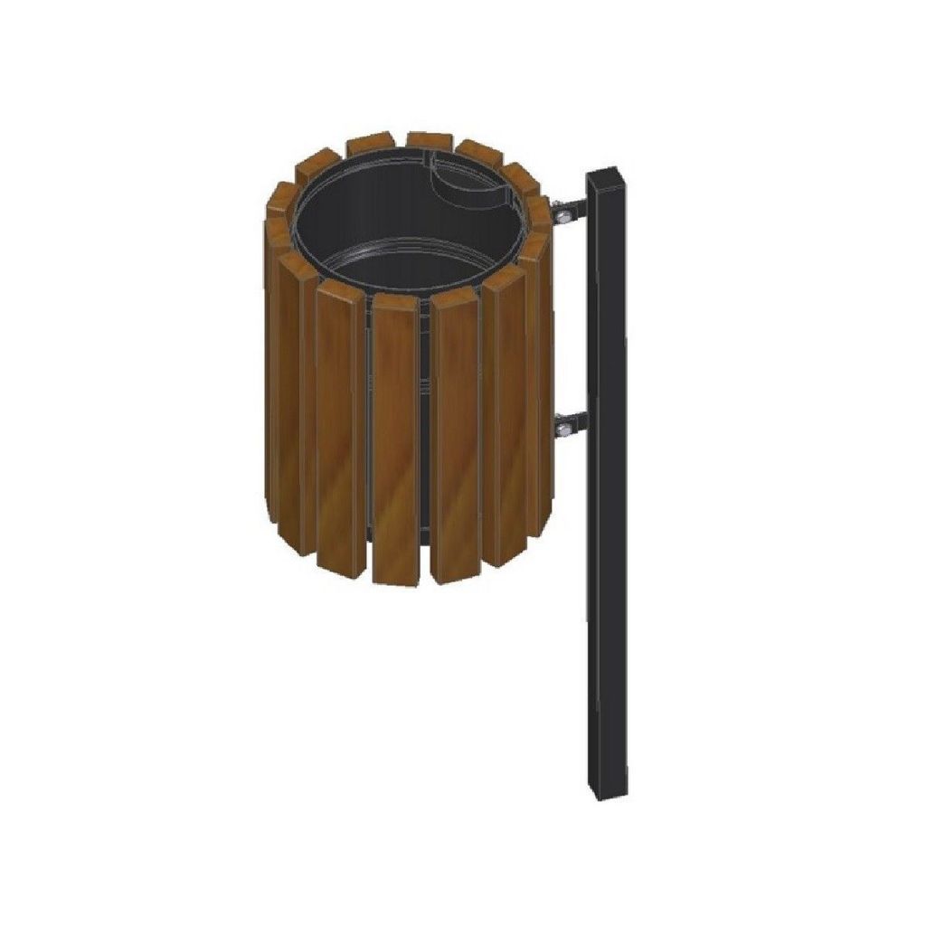 Abfallbehälter Müllbehälter Mülleimer Abfalltonne Outdoor Draußen Rund 9578