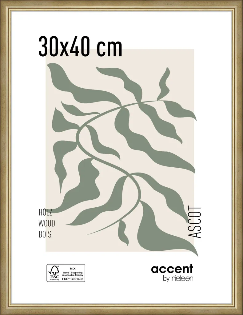Cornice in Legno 30x40 cm Oro Ascot | Offerta Online Miglior Prezzo