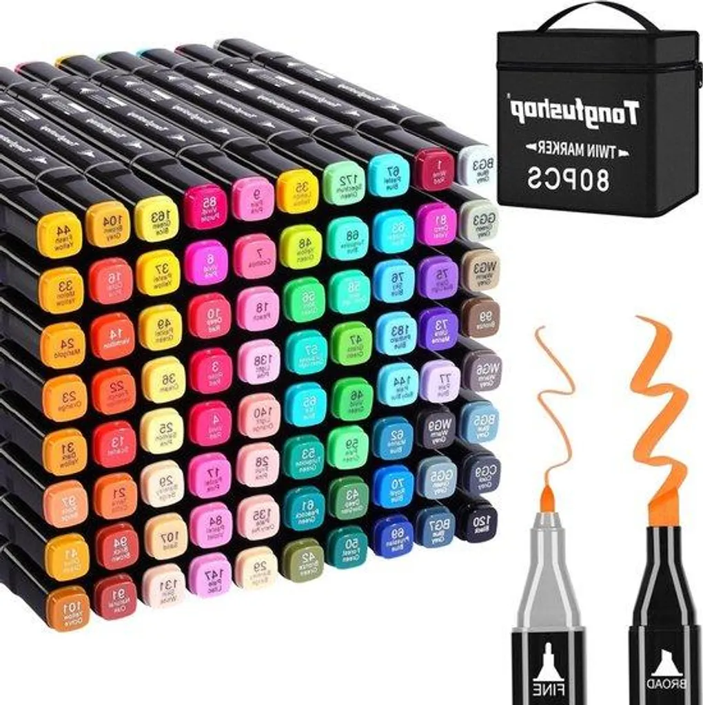 Finissez vos dessins sans traces : 80 crayons graffiti avec étui dédié
