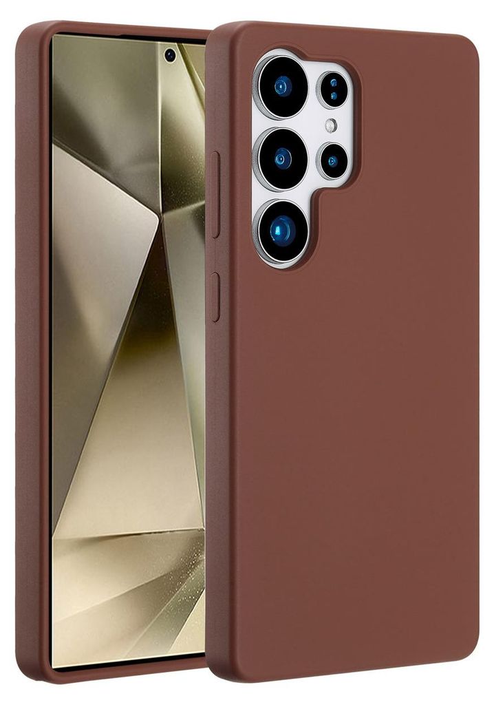Accezz Liquid Silikoncase mit MagSafe Samsung Galaxy S25 Ultra - New Tea Brown