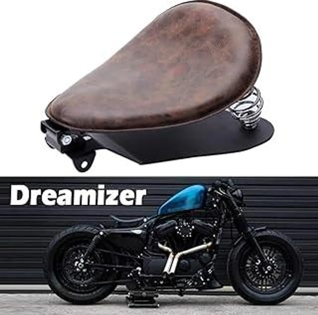 Sella a Molla Moto DREAMIZER Vintage Pelle - Per Sportster e Chopper
