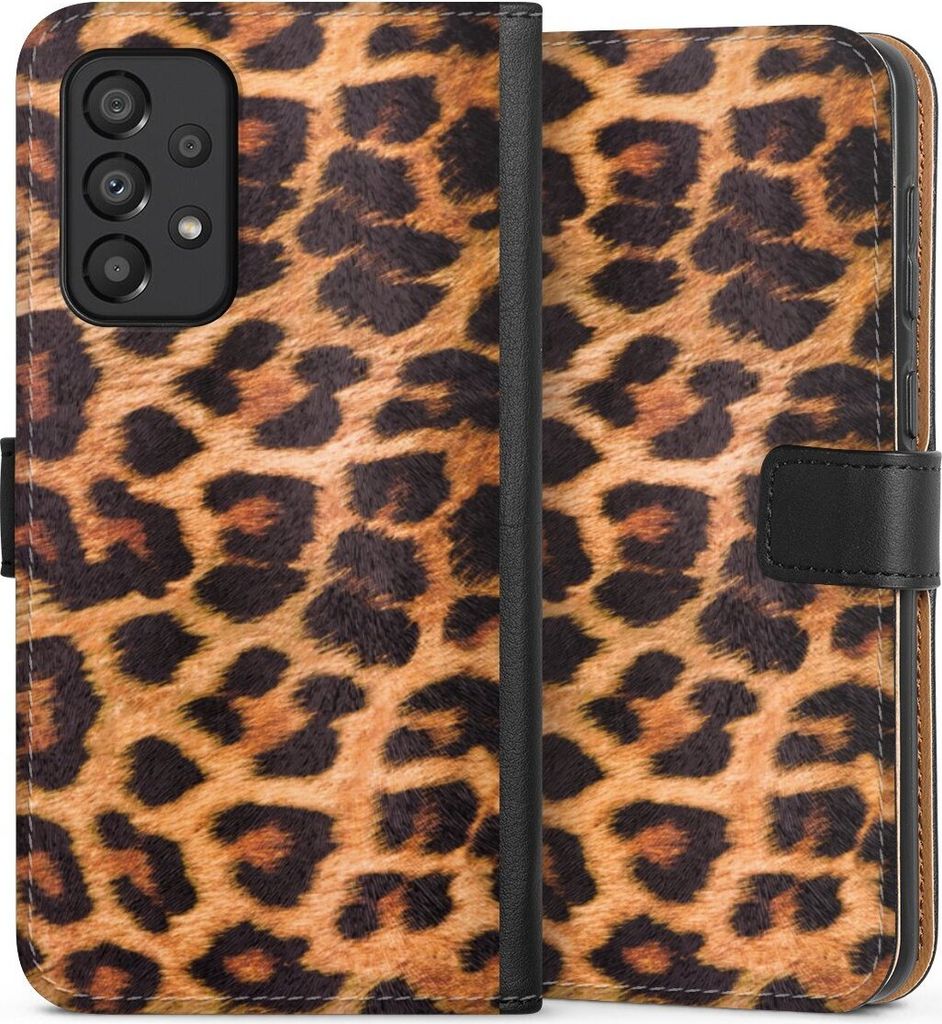 DeinDesign Klapphülle für Samsung Galaxy A33 5G Handytasche Lederhülle Tasche Animalprint Fell Leopard