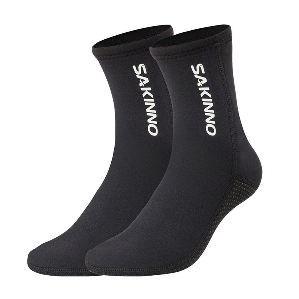 Neoprensocken 3MM Warm Tauchsocken für Damen und Herren, Schwarz, Größe L(42-44)