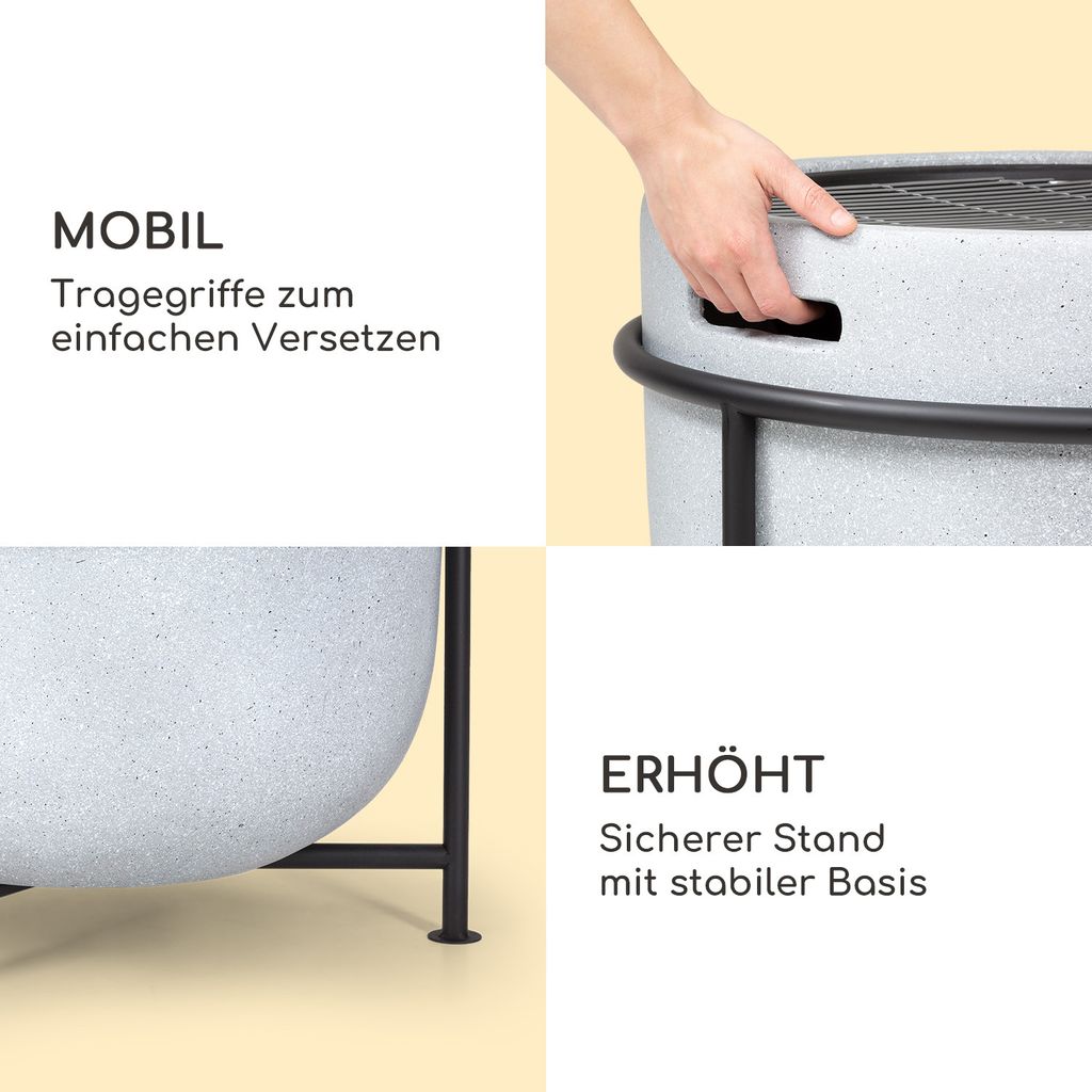 Blumfeldt Feuerschale, Tragbare Feuerstelle Outdoor, Produktbild 5