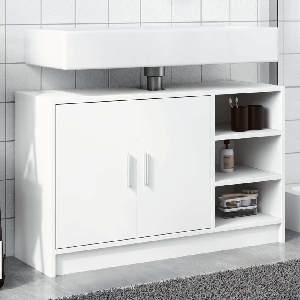Maison Exclusive - Waschbeckenunterschrank Weiß 90x29x55 cm Holzwerkstoff