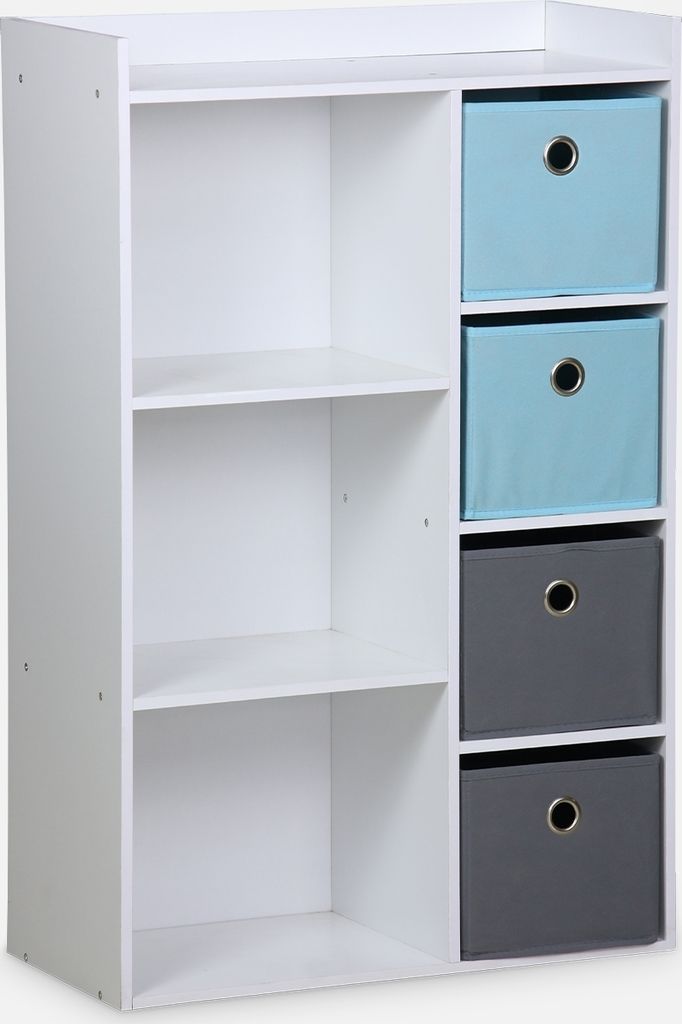 sweeek - Kinderschrank in weiß - Blau Produktbild 3