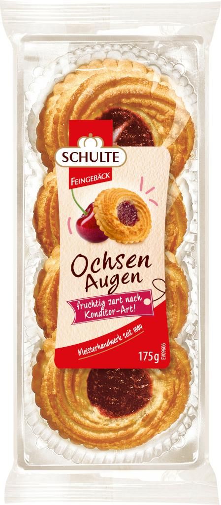 Schulte Konditor Ochsenaugen duży z persipanem opakowanie Zdjęcie produktu 
