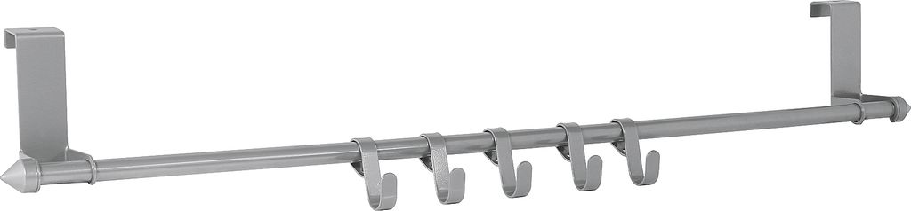 axentia Türgarderobe 5 variable Haken, silber Produktbild 