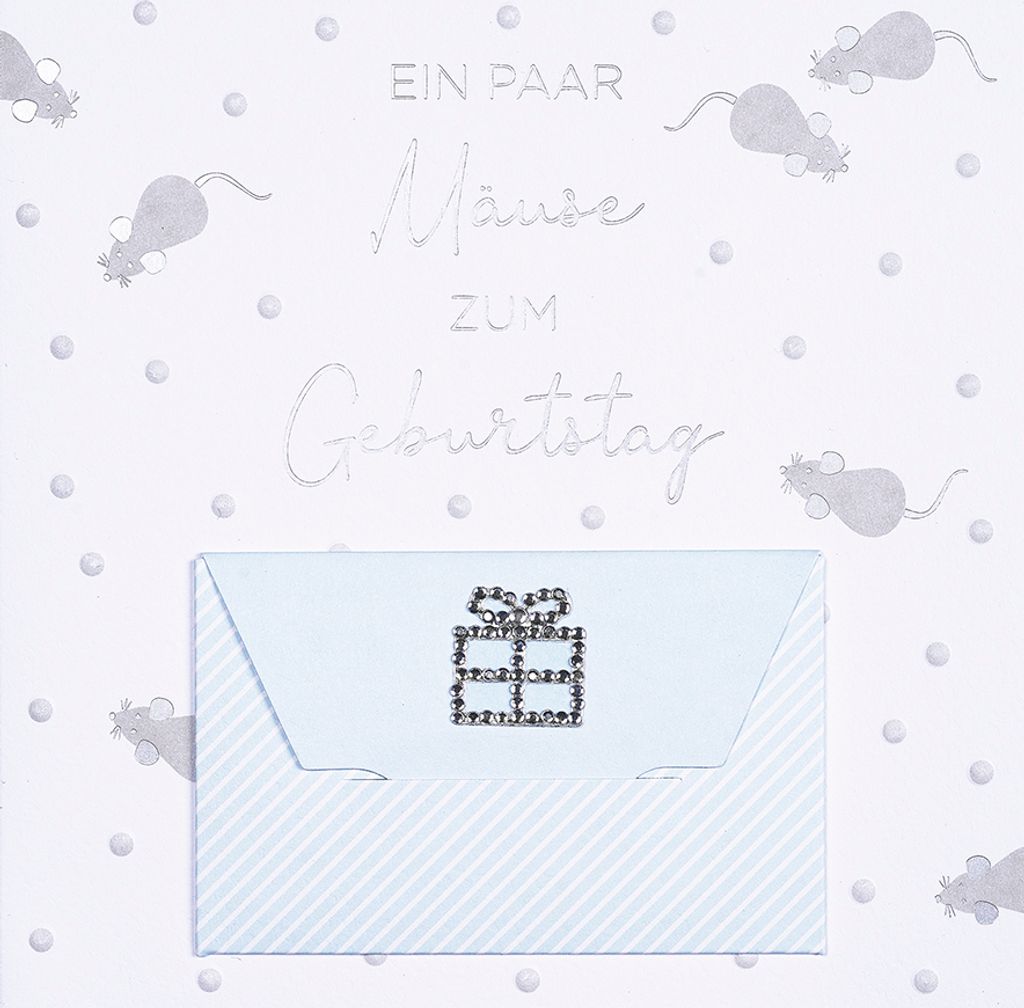 Geburtstag Geldkarte Ein paar Mäuse Serie Diamond Glückwunschkarte