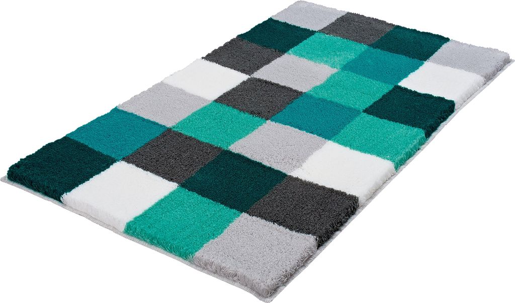 Kleine Wolke Badteppich CARO Petrol 70 x 120 cm Produktbild 