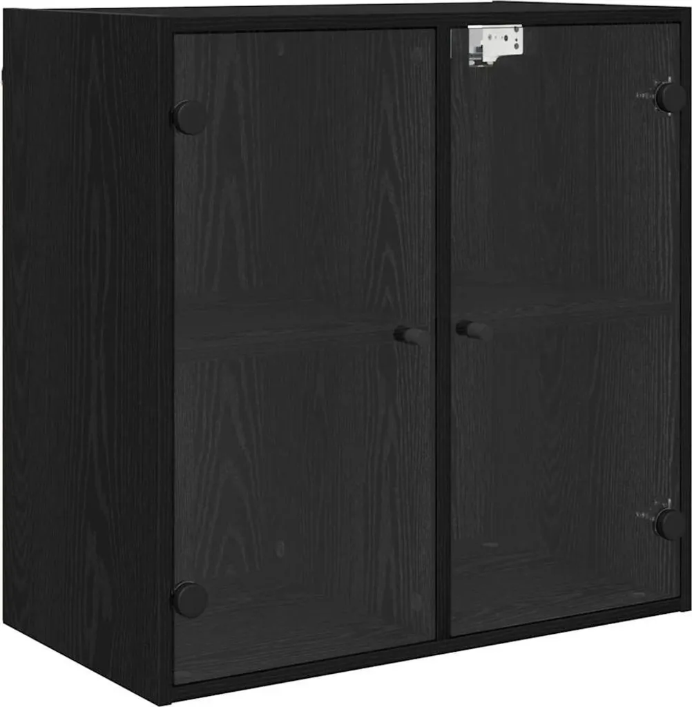 Mobiletto Sospeso Rovere Nero 68cm vidaXL - Arredo Parete Industriale