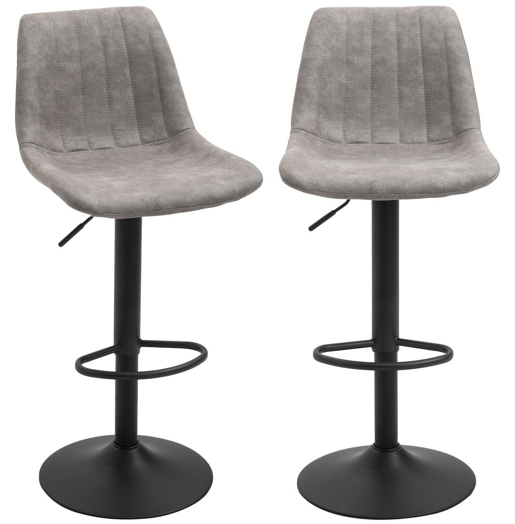HOMCOM 2er-Set Barhocker, Höhenverstellbarer Barstuhl Produktbild 