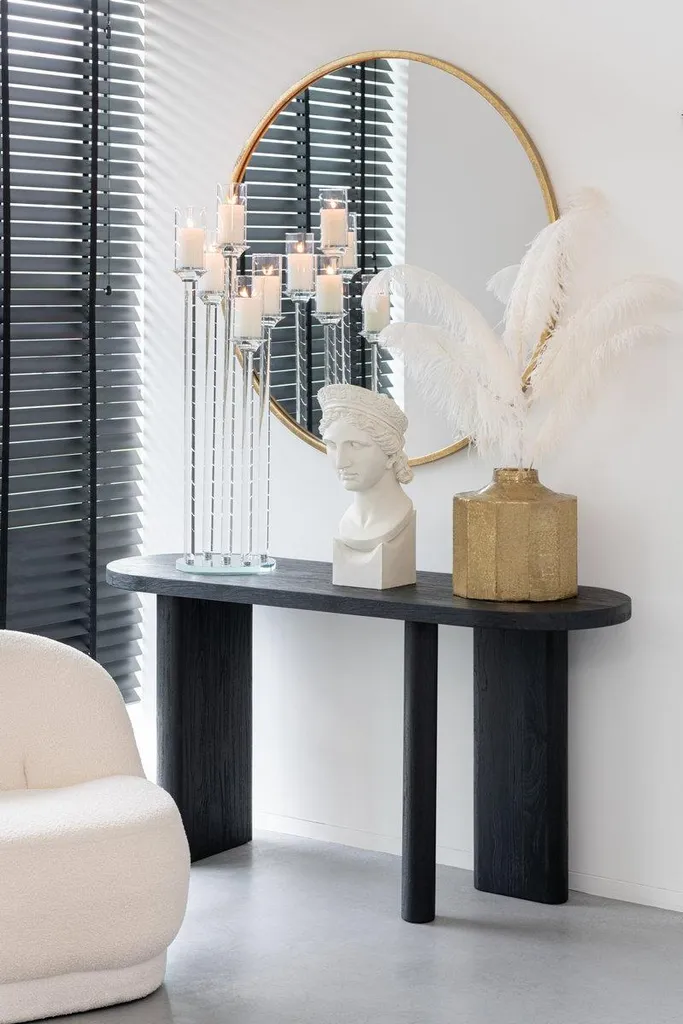 Vase Carré Métal Or J-Line Petit Idéal pour Centre de Table Chic - 3
